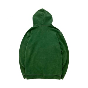 Sweat à capuche zippé en molleton 100 % coton, style vintage, délavé à l'acide, couleur personnalisée, taille personnalisée, écologique, séchage rapide, avec logo personnalisé, pour l'hiver, style urbain - Product Image 2
