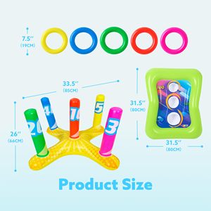<b>Inflatable</b> <b>Pool</b> Game Combo Set Ring Toss Corn Toss Floating Swimming <b>Pool</b> Games <b>for</b> Kids Adults Summer Party - Product Image 6