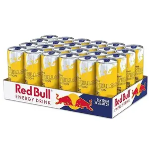Bebida Energética Tropical RedBull Edición Amarilla con Ginseng, 114 mg de Cafeína, Taurina, Vitaminas B, Sin Azúcar, Caja de 330 ml - Product Image 3