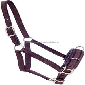 Bande de nez rembourrée en néoprène, double sangle en nylon léger, licou de cheval en nylon, solide et réglable, accessoires en acier inoxydable - Product Image 6