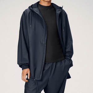 แจ็กเก็ตผู้ชายคอตั้งกันน้ำได้คุณภาพสูงจากโรงงานผ้าแคนวาสสำหรับฝน - Product Image 5