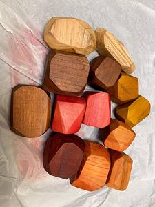 100% jouet d'équilibrage de roche en bois naturel TUMI ISHI, huile de jojoba, blocs de bois dur naturel pour jeu créatif fabriqué à la main en vrac - Product Image 5