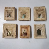 Miroir mural décoratif de forme irrégulière avec cadre en bois industriel, couleur personnalisée - KAMAL ART