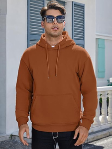 เสื้อสเวตเตอร์แบบสวมหัวมีฮู้ดผ้าฟลีซสำหรับผู้ชายผ้าคอตตอนผสมฤดูหนาวอบอุ่น - Product Image 4