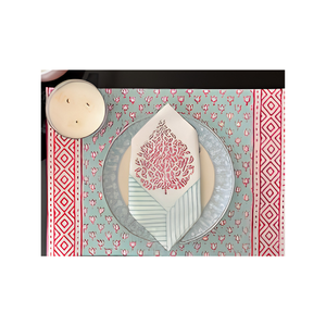 Set de table décoratif à motif géométrique rouge, lavable et réutilisable, pour la maison, le restaurant, l'hôtel, sur mesure - Product Image 4