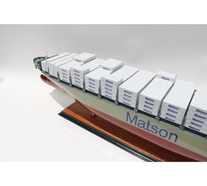 โมเดลเรือไม้ Lurline 100ซม. เรือบรรทุกสินค้าเรือคอนเทนเนอร์เรือพาณิชย์หัตถกรรม - Product Image 4