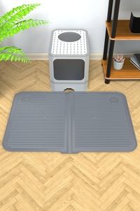 Alfombrilla cuadrada de silicona verde plegable grande de 40x60 cm para gatos, alfombrilla antideslizante impermeable para lavar a mano, almohadilla para atrapar alimentos, funda para asiento de coche - Product Image 3
