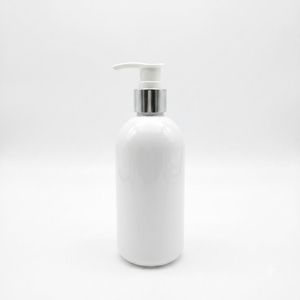 Bouteille en plastique PET blanche avec pompe pour lotion, shampoing, gel douche, emballage cosmétique, fabricant d'usine au Vietnam, Pavico, capacité personnalisée - Product Image 1