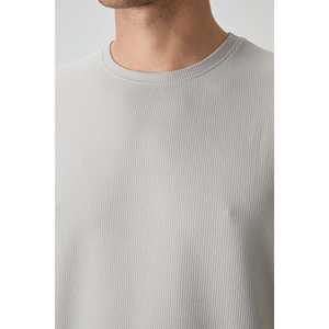 เสื้อยืดผู้ชายแบบพื้นฐาน รุ่น 88379 ผ้าลายวาฟเฟิลอินเตอร์ล็อค ทรงโอเวอร์ไซส์ ผ้าฝ้าย 100% - Product Image 4