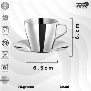 Amrapali 250ml Tasse écologique de qualité supérieure en acier inoxydable à double paroi durable de qualité 304 pour le thé/café - Product Image 3