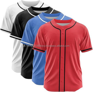 Maillots de Baseball et Softball pour Adultes Personnalisables en Usine Directe Style Décontracté Design Unique Bouton Respirant Caractéristique Vêtements Doux - Product Image 1