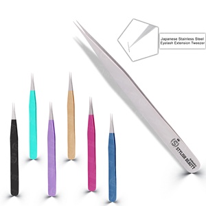 Pinzas para Pestañas, Pinzas Profesionales para Extensión de Pestañas, Alta Precisión, Acero Inoxidable, OEM, Curvas, para Volumen e Isolación - Product Image 2