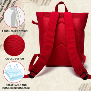 बहुक्रियाशील कस्टम लोगो वाटरप्रूफ आकस्मिक खेल यात्रा छात्र बड़ी क्षमता कॉर्डरॉय रोल बैकपैक - Product Image 3