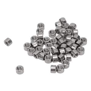 Écrous de raccordement ronds en acier au carbone argenté, écrous de raccordement pour tiges rondes - Product Image 4