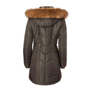Chaqueta acolchada con Cuello de piel cálido para mujer de la mejor calidad, chaquetas de invierno acolchadas de poliéster transpirable para mujer al aire libre - Product Image 6