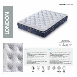 London <b>Double</b>-Sided Orthopedic Mattress Durable Contemporary High-Density Foam Breathable Polyester Knitted Fabric 27cm King - Product Image 2