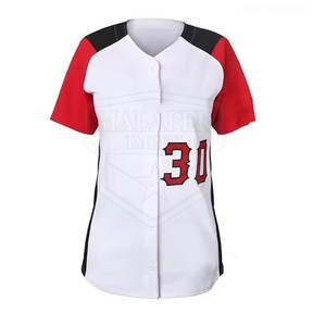 Uniforme de softball de haute qualité chemise à boutons complets ensembles d'équipe de couleur personnalisée respirant et de bonne qualité vente en gros - Product Image 4