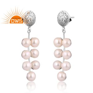 ต่างหูพลอยมุกธรรมชาติ925สำหรับผู้หญิงต่างหูแบบกำหนดเองได้สำหรับผู้หญิงเครื่องประดับตามต้องการของขวัญจากแบรนด์ใหม่ - Product Image 3