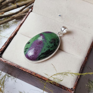 925S Pendentif-Rubis Zoisite Gemstone Ovale Lunette Collet Pendentif-Bijoux en Gros - Product Image 6