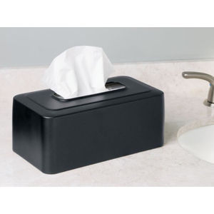 Contenedor de pañuelos Rectangular negro moderno, caja de pañuelos de Metal de la mejor calidad, caja de almacenamiento de pañuelos para decoración de restaurante de Hotel para venta superior - Product Image 1