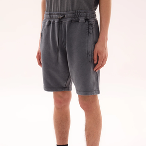 Stylish Men's Acid Wash 100% Cotton Fleece Shorts Casual Eco-Friendly Design with Side Pockets and Solid Pattern Type - Product Image 4