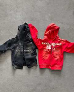 Wholesale High Street Summer Plus Size Acid Wash 100% Cotton Men's Shorts and Hoodie Set Breathable Quick Dry Contrast Color - Product Image 5
