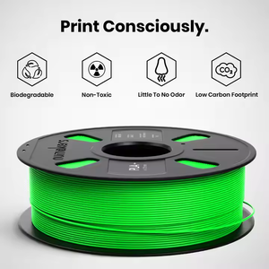 Numakers Meilleure qualité 1kg 1.75mm PLA Plus Filament d'impression 3D vert fluorescent Tiges en plastique pour des impressions durables lumineuses - Product Image 2