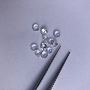 3.5mm cristal blanc naturel Quartz à facettes rondes pierres précieuses calibrées en vrac du fabricant en ligne AAA qualité Alibaba inde - Product Image 2
