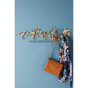 High Quality Metal Coat Bag <b>Holders</b> Leaf Shape Designer <b>Key</b> <b>Holder</b> Hooks Rails Heavy-Duty Large Christmas Hanger Stocking Hooks - Product Image 2