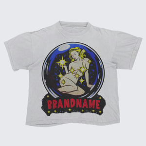 Camiseta de Verano de Cuello Redondo, Ajustada, de Algodón y Spandex de 300 g/m², con Logotipo Personalizado, Estilo Urbano, para Mujer, Estampada - Product Image 6