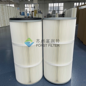 <span class=keywords><strong>Extracteur</strong></span> de fumées pour usine ciment, filtre à <span class=keywords><strong>air</strong></span> plissé industriel OEM/ODM, cartouche filtrante cylindrique en polyester pour la poussière - Product Image 3