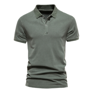 Camisa Casual de Manga Corta para Hombre, Diseño de Primera Calidad, 100% Algodón, Color Sólido, Secado Rápido, Personalizable, Estilo Urbano - Product Image 1