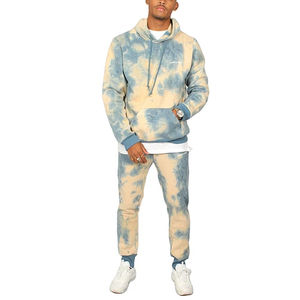 Survêtements Tie Dye épais en polaire d'automne et d'hiver pour hommes au meilleur prix Ensemble de survêtements Tie Die pour hommes - Product Image 1