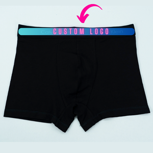 Calzoncillos bóxer de algodón 100% de lujo para hombre, diseño ultrasuave sin montar, tecnología de refrigeración, máxima comodidad, transpirabilidad, Logo en la cintura - Product Image 4