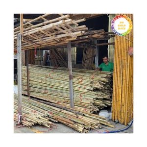 Material de construcción natural decoración postes de bambú negro grandes materias primas de bambú para edificios de jardín para decoración al aire libre - Product Image 1