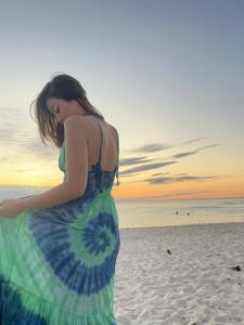 Combinaison salopette teinte à la main, barboteuse tie dye, vêtements hippie, barboteuses harem tie dye - Product Image 2