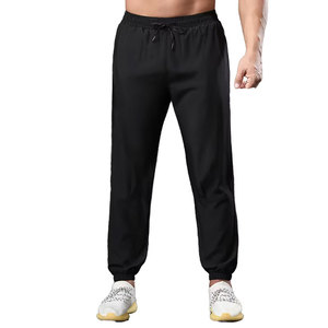 Pantalon de gymnastique athlétique pour hommes Pantalon de jogging décontracté pour piste de sport coupe sèche Modèle droit léger Taille basse Vêtements de sport actifs - Product Image 1