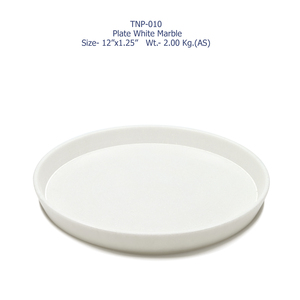 Plato y bandeja redondos de mármol blanco de alta calidad hechos a mano nuevos y simples para un propósito de servicio seguro disponible al precio más bajo - Product Image 5