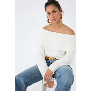 Suéter Casual de Manga Larga con Cuello de Lazo Tejido a Crochet 100% Acrílico - Product Image 1