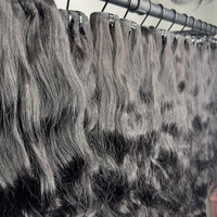 Extensions de cheveux humains indiens gris naturels, qualité supérieure, 100% vierges, cuticules alignées, lisses, double trame, fabrication à la machine, vente en gros