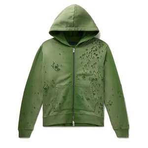 Nouveaux sweats à capuche personnalisés délavés à l'acide, sweats à capuche amples et délavés, vêtements pour hommes, vêtements décontractés - Product Image 1