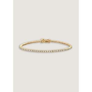 Pulsera de tenis clásica Diana de oro amarillo de 2.90 quilates, elegante accesorio de moda - Product Image 1