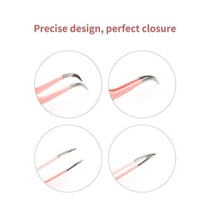 Pince à épiler pour extensions de cils Maquillage en acier inoxydable pince à faux cils non magnétique pince à épiler précise 3D - Product Image 5