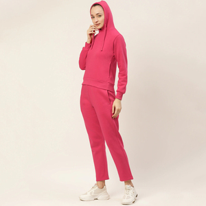 Conjunto de chándal de algodón 100% para mujer, estilo de calle, chándales personalizados, conjuntos de chándal de entrenamiento para correr al por mayor - Product Image 2