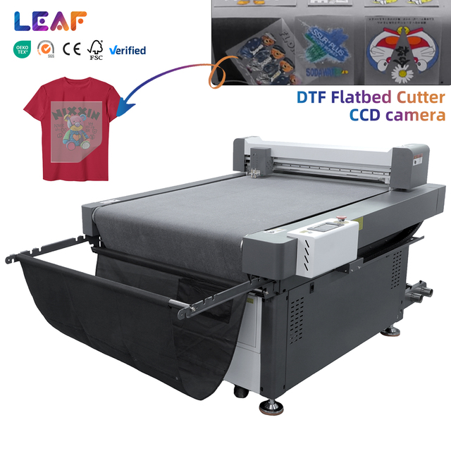 LEAF Wholesale Roll to Sheet Cutter DTF Flatbed Cutting Plotter With CCD Camera Auto Feeding for Label Sticker Paper Vinyl