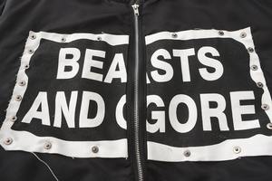 Custom Studded <b>Patchwork</b> Bomber men's <b>jackets</b> - Product Image 4