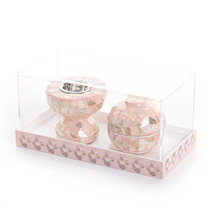 <b>Top</b> Selling Shell Burner with Acrylic Cover New Arrival Mother of Pearl Inlay Mubkhar burner Set Box for Ramadan Eid Party - Product Image 3