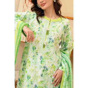 Conjunto de 3 Piezas de Chifón Estampado para Uso Diario, Top con Cuello Bordado SD-52196, Pedido Mínimo 3 Piezas - Product Image 4