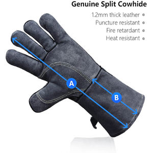 Nouveau 2025 Séchage rapide Prix bas Gants de soudage sur mesure Gants de travail d'hiver en cuir de vache fendu - Product Image 3