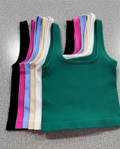 Gran oferta, camiseta sin mangas de entrenamiento sin costuras de verano para mujer, acolchado para Yoga sujetador, gimnasio, espalda cruzada, estampado informal, Jersey de encaje sin mangas con cuentas Plus - Product Image 4